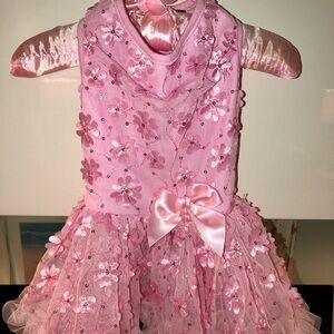 Charming Pink Floral Dog Dress